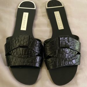 ZARA black slides